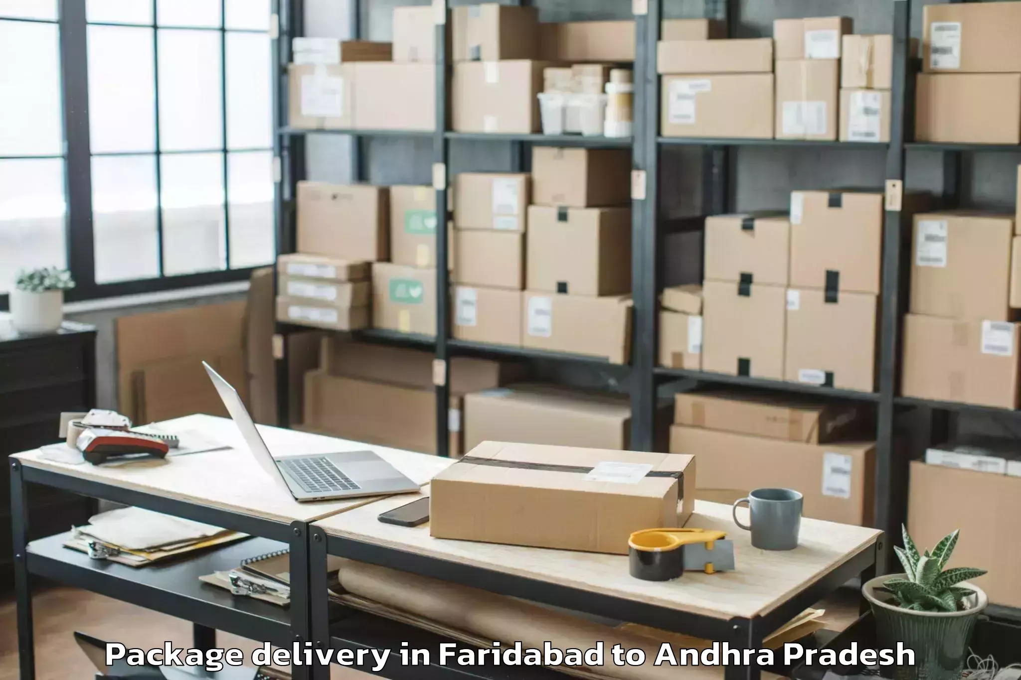 Easy Faridabad to Guntur Package Delivery Booking